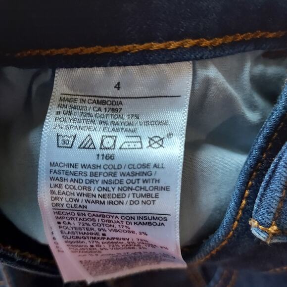 Old Navy 'Rock Star' Super Skinny Midrise Stretch Jeans Dark Wash Size 4 - Picture 9 of 9